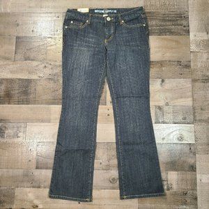 Mossimo Jeans Juniors 11 Lower Waist Bootcut Womens Straight Hip Blue Denim NEW